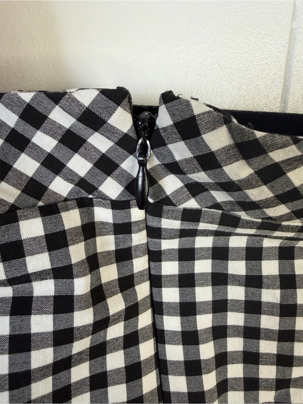 Nanette Lepore Gingham Off Shoulder Rockabilly Pin Up Wiggle Dress Retro Size 14 - Picture 7 of 12